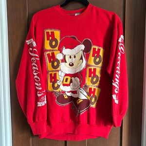 Vintage 80s/90s  Mickey Christmas Sweatshirt